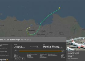سقوط هواپیمای مسافربری اندونزی با بیش از 180 مسافر